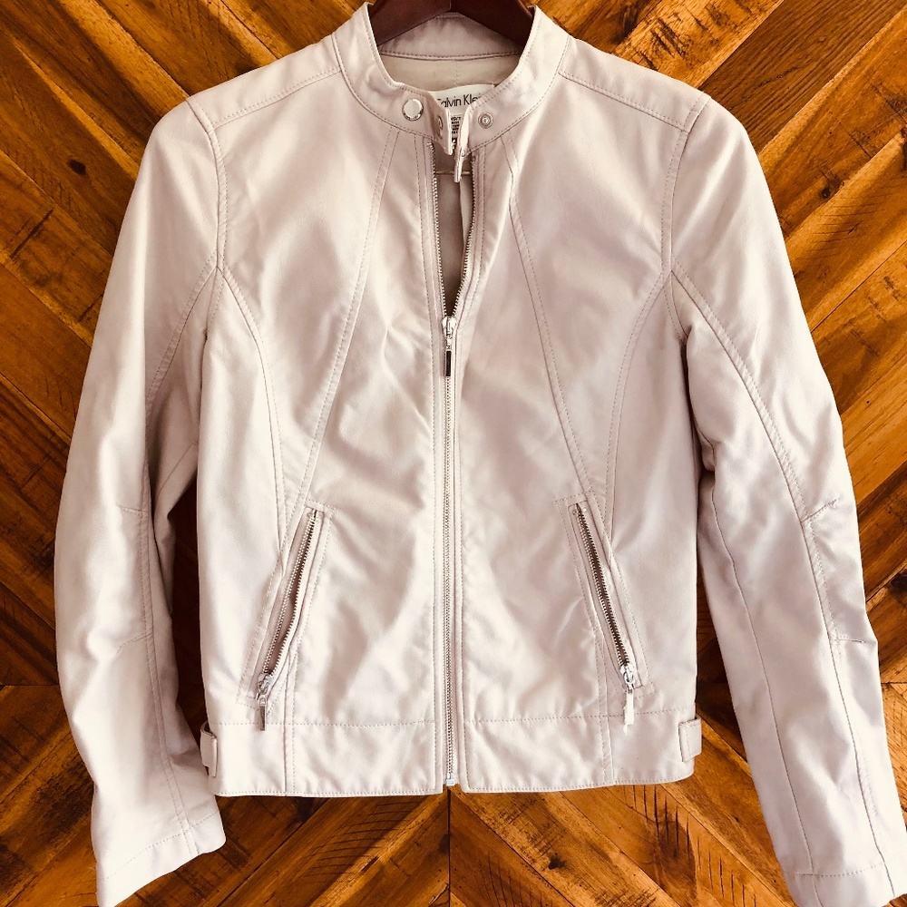 White Moto Leather Jacket